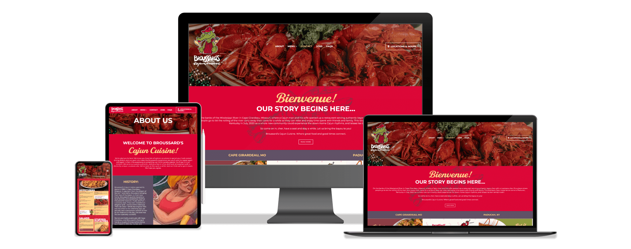 Broussard's Cajun Cuisine Website
