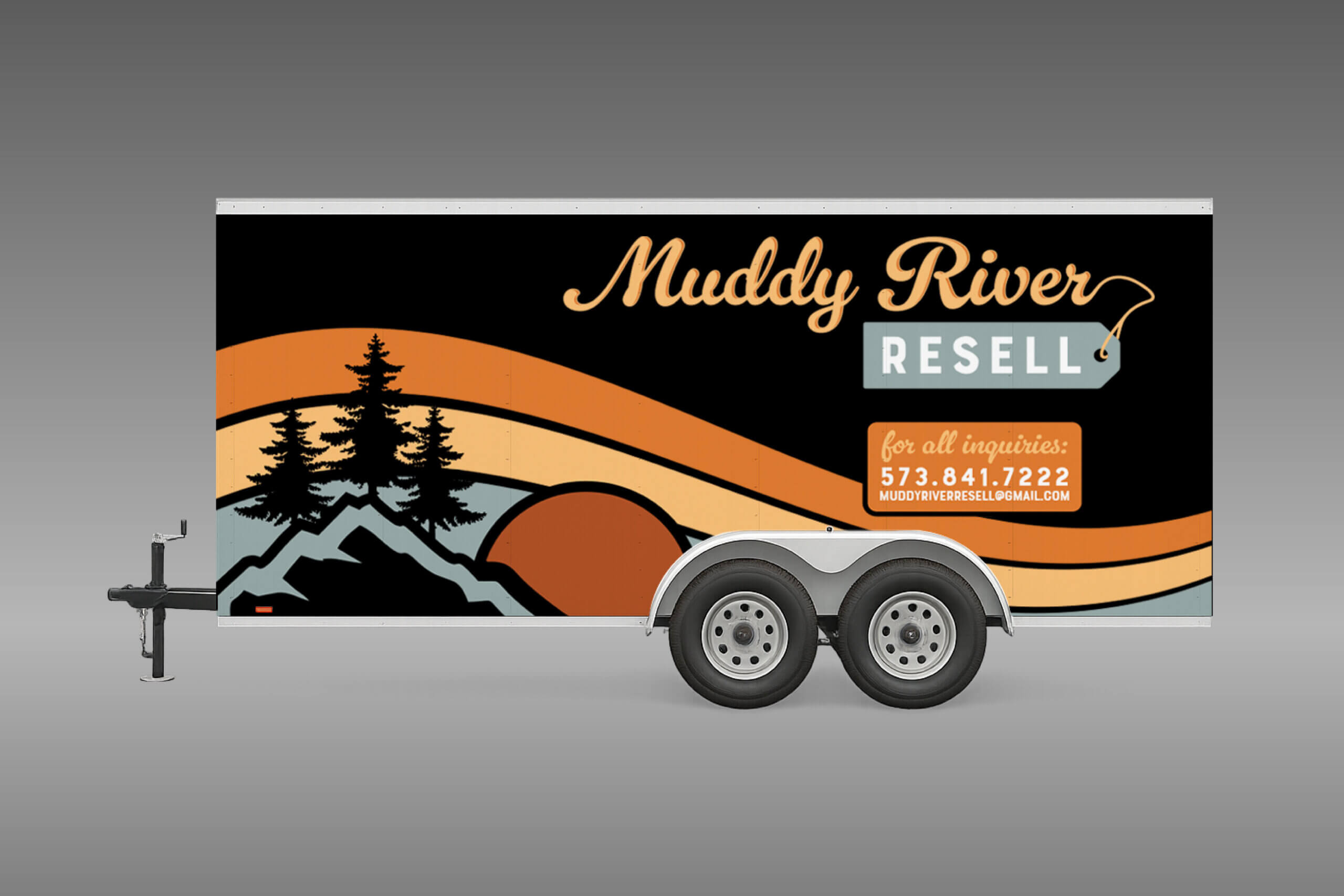 Muddy River Resell Trailer Wrap
