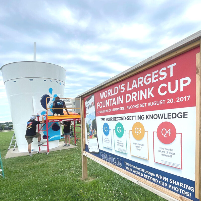 Rhodes World Record Fountain Drink Cup Stats