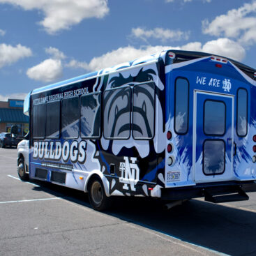Notre Dame Shuttle Bus Wrap